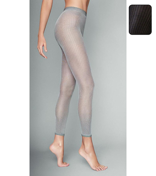 Черен раиран дамски клин Krista 40 DEN снимка