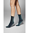 Сини дамски чорапи с блестящ ефект Flavia 60 DEN-0 снимка