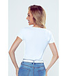 Бяла дамска памучна блуза Linda-1 снимка