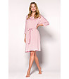 Светлорозов дамски халат Bianca-2 снимка