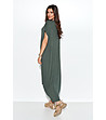 Дълга зелена асиметрична рокля Alvara-1 снимка