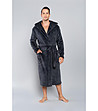 Мъжки халат в цвят графит Mimas-0 снимка