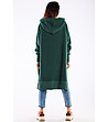 Памучен тъмнозелен дамски овърсайз суитшърт Caris-1 снимка