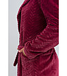 Мъжки плюшен халат в бордо Zygmunt-4 снимка