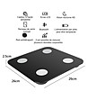 Черен дигитален кантар с bluetooth-2 снимка