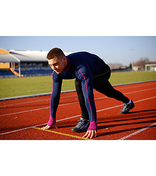 Мъжка спортна блуза в тъмносиньо и циклама Trackman снимка