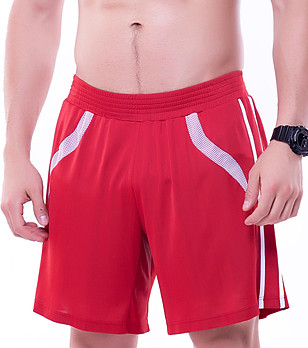 Червени спортни мъжки шорти Jumper снимка