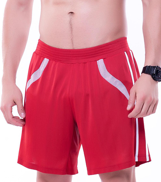 Червени спортни мъжки шорти Jumper снимка