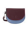 Дамско портмоне в бургунд и синьо от естествена кожа Madagascar-2 снимка