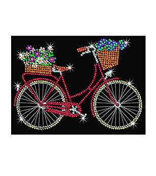 Направи си сам картина с блестящи пайети Bicycle 31х37 см снимка