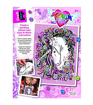 Направи си сам картина с цветни пайети Unicorn 25х34 см снимка