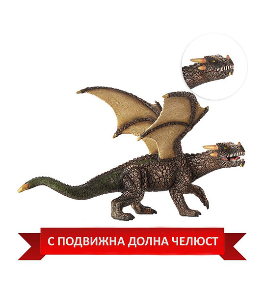 Малка фигурка на Земен дракон с подвижна долна челюст снимка