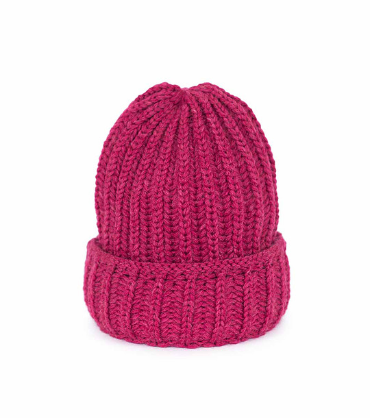 Unisex зимна шапка в цвят малина снимка