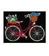 Направи си сам картина с блестящи пайети Bicycle 31х37 см-0 снимка