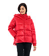 Дамско зимно яке в цвят корал с качулка Caryn-0 снимка