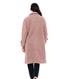 Дамско палто в цвят пудра еко каракул Abena-2 снимка
