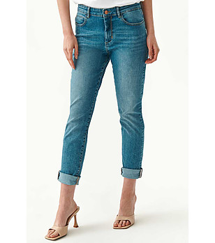 Дамски сини дънки с памук Alana снимка