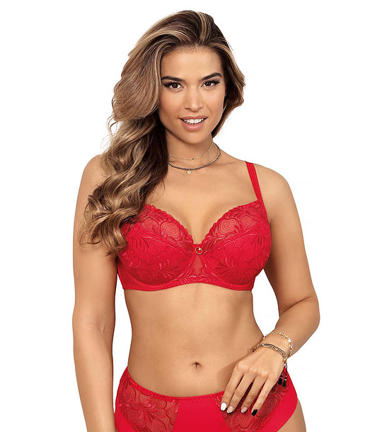 Червен сутиен с полумеки чашки Florence снимка