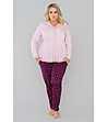 Памучна дамска пижама в розово и лилаво Serafina-0 снимка