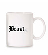 Керамична чаша с надпис Beast-0 снимка