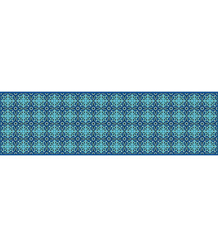 Постелка с принт в сини нюанси 180х52 см снимка