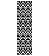 Пътека в черно и бяло със зигзаг принт 180х52 см-1 снимка
