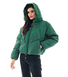 Зелено зимно дамско късо яке Alita-0 снимка