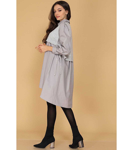 Сива oversize рокля снимка