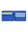 Син мъжки портфейл от естествена кожа Tazio-2 снимка