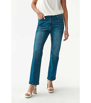 Сини дамски памучни дънки Zora снимка