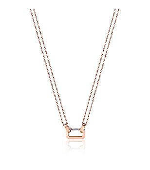 Дамско колие в розовозлатисто с две верижки Stefanie снимка