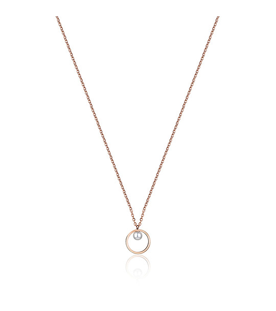 Колие в розовозлатисто с перла Lea снимка