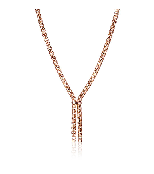 Дамско розовозлатисто колие Paula снимка