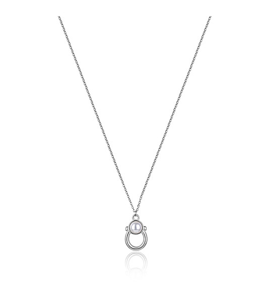 Сребристо дамско колие с висулка Ada снимка