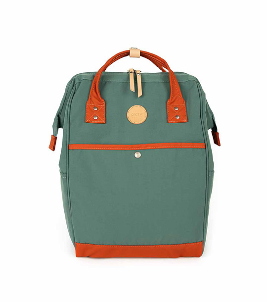 Unisex раница в зелено No.5 Plain M от водоотблъскваща материя снимка