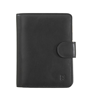 Портфейл от естествена кожа в черно Marbella с RFID защита снимка