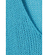 Дамски пуловер в тюркоаз Bajana-4 снимка