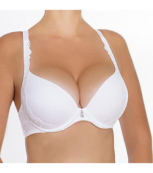 Бял сутиен с лети чашки Elizabeth снимка