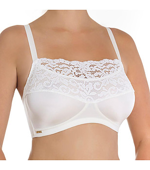 Сутиен с меки чашки без банели в цвят крем Ella снимка