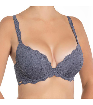 Сутиен с повдигащ ефект в сиво-лилав нюанс Ella снимка