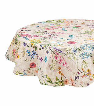 Кръгла покривка с покритие против петна Venus 150 см снимка