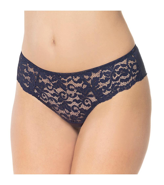 Бикини бразилиана в тъмносиньо с дантела Ella снимка