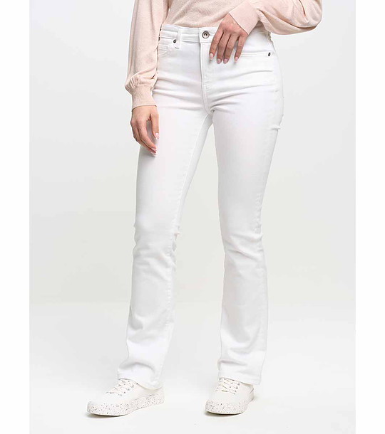 Бели памучни дамски дънки Adela снимка