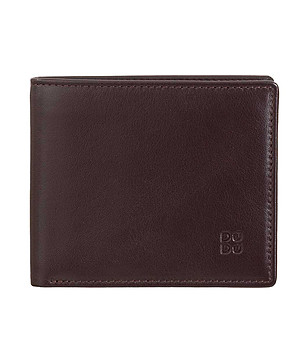 Мъжки портфейл от естествена кожа с RFID защита Plinio в цвят бурдунд снимка