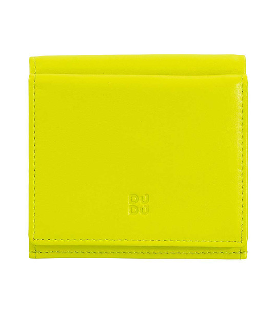 Кожен портфейл в цвят лайм с RFID защита Flavio снимка