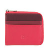 Компактен кожен портфейл Lombok в цвят малина-0 снимка
