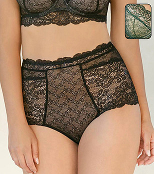 Дантелени бикини с висока талия в зелено Emerald снимка