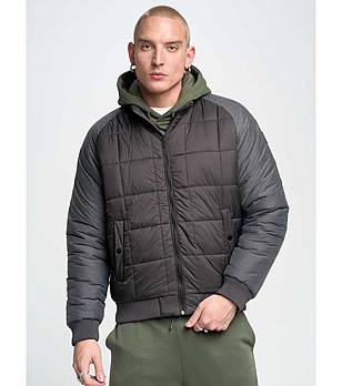 Мъжко яке в сиво и черно Hubert снимка