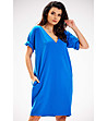 Памучна синя oversize рокля Luisa-0 снимка