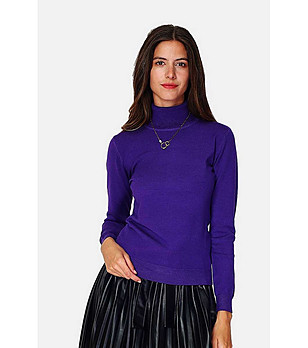 Дамска поло блуза в лилав нюанс Silia снимка